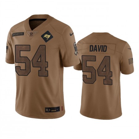 Men's Tampa Bay Buccaneers #54 Lavonte David 2023 Brown Salute To Service Limited Stitched Jersey