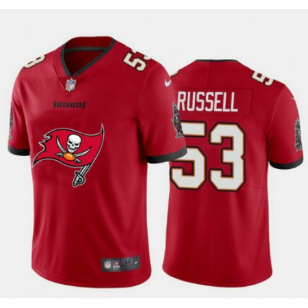 Men's Tampa Bay Buccaneers #53 Chapelle Russell Red 2020 Team Big Logo Limited Stitched Jersey