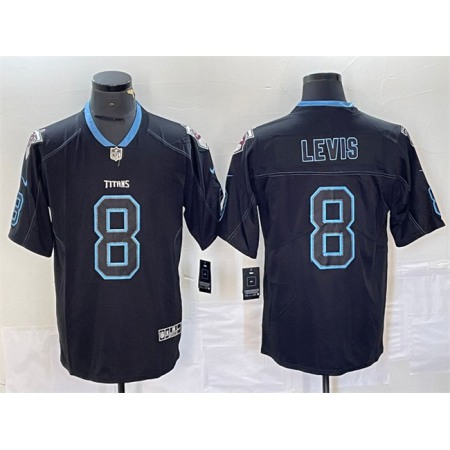 Men's Tennessee Titans #8 Will Levis Navy 2018 Lights Out Color Rush Limited Stitched Jersey