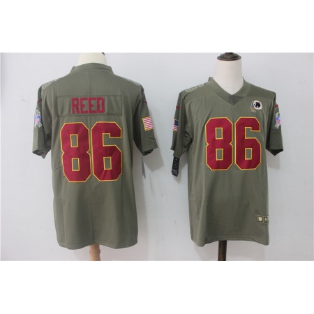 Men's Nike Washington Redskins #86 Jordan Reed Olive Salute To Service Limited Stitched NFL Jersey