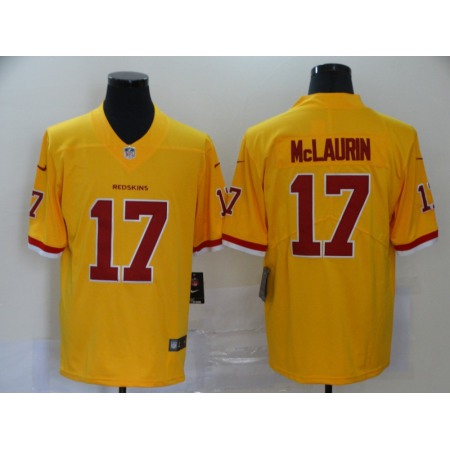 Men's Washington Redskins #17 Terry McLaurin Yellow Vapor Untouchable Limited NFL Stitched Jersey