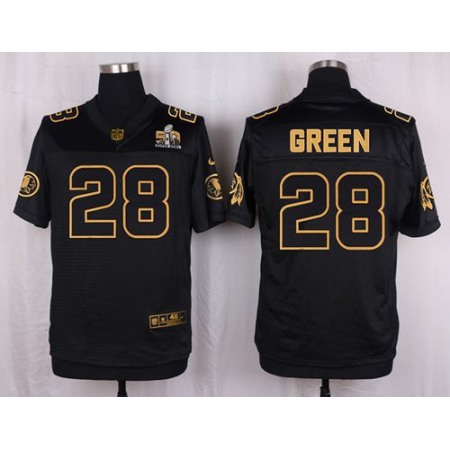 Nike Redskins #28 Darrell Green Black Men's Stitched NFL Elite Pro Line Gold Collection Jersey