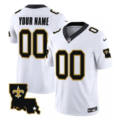 Men's New Orleans Saints Customized White 2023 F.U.S.E. 1987 Legacy Vapor Stitched Jersey