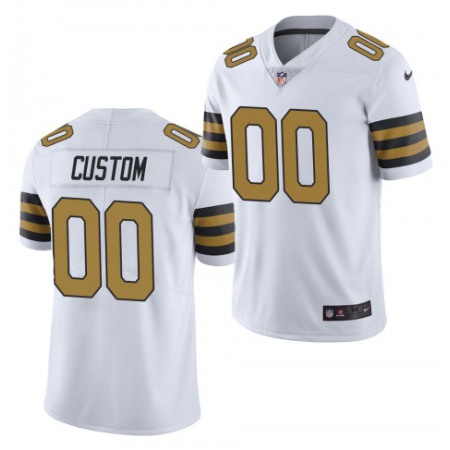 Men's New Orleans Saints Customized White Color Rush Limited Stitched Jersey