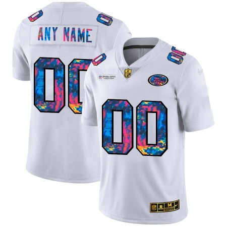 Men's San Francisco 49ers ACTIVE PLAYER Custom 2020 White Crucial Catch Limited Stitched Jersey