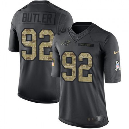 Nike Panthers #92 Vernon Butler Black Youth Stitched NFL Limited 2016 Salute to Service Jersey