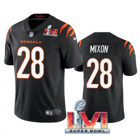 Youth Cincinnati Bengals #28 Joe Mixon 2022 Black Super Bowl LVI Vapor Limited Stitched Jersey