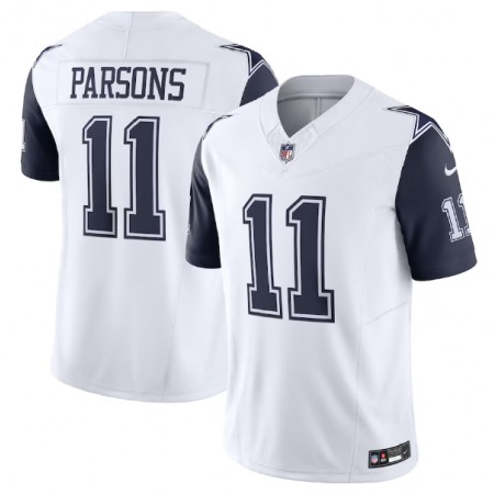 Youth Dallas Cowboys #11 Micah Parsons White 2023 F.U.S.E. Vapor Limited Stitched Football Jersey