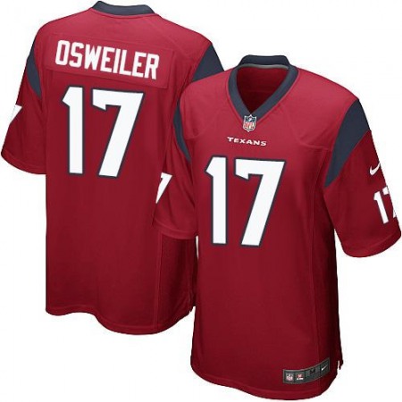 Nike Texans #17 Brock Osweiler Red Alternate Youth Stitched NFL Elite Jersey