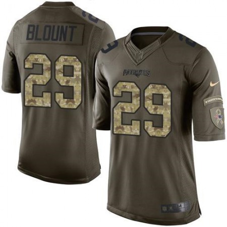 Nike Patriots #29 LeGarrette Blount Green Youth Stitched NFL Limited Salute to Service Jersey