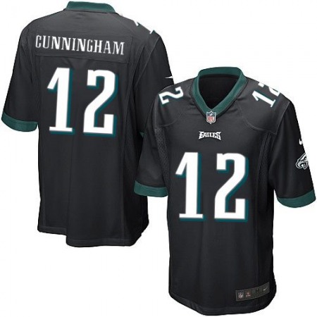 Nike Eagles #12 Randall Cunningham Black Alternate Youth Stitched NFL New Elite Jersey