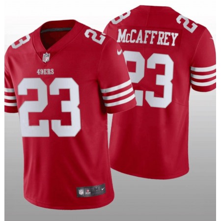 Youth NFL San Francisco 49ers #23 Christian McCaffrey Red Vapor Untouchable Limited Stitched Jersey