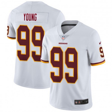 Youth Washington Redskins #99 Chase Young White Vapor Untouchable Limited Stitched Jersey