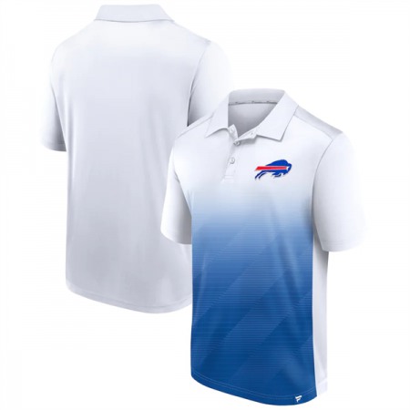 Men's Buffalo Bills White/Royal Iconic Parameter Sublimated Polo