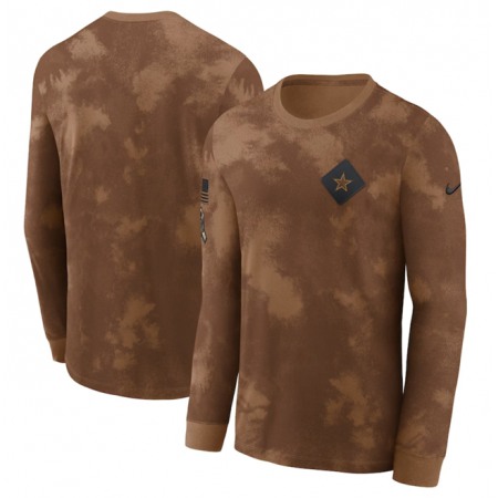 Men's Dallas Cowboys 2023 Brown Salute To Service Long Sleeve T-Shirt