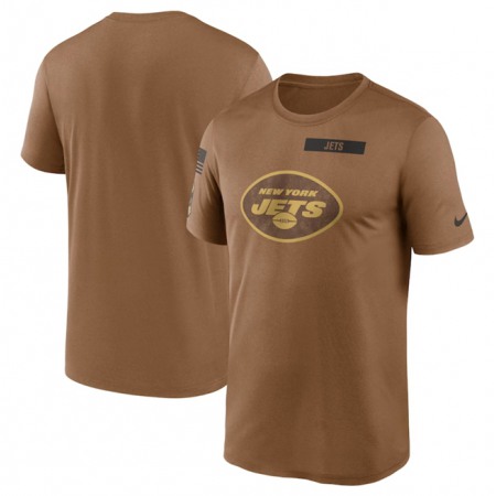 Men's New York Jets 2023 Brown Salute To Service Legend Performance T-Shirt