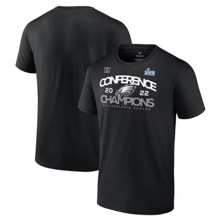 Men's Philadelphia Eagles Black 2022 NFC Champions Shadow Cast T-Shirt