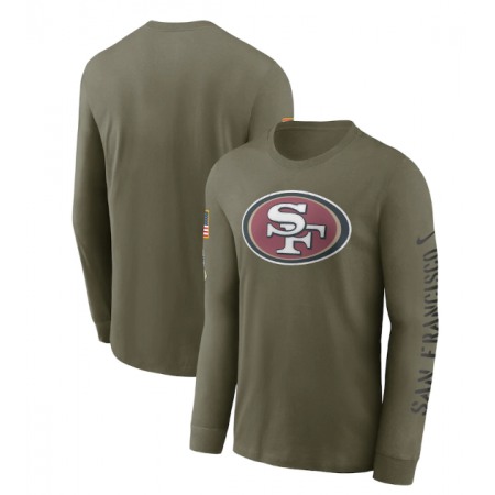 Men's San Francisco 49ers Olive 2022 Salute to Service Long Sleeve T-Shirt