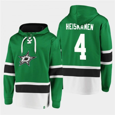 Men's Dallas Stars #4 Miro Heiskanen Green Ageless Must-Have Lace-Up Pullover Hoodie