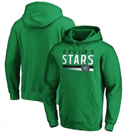 Men's Dallas Stars Green Staggered Stripe Pullover Hoodie