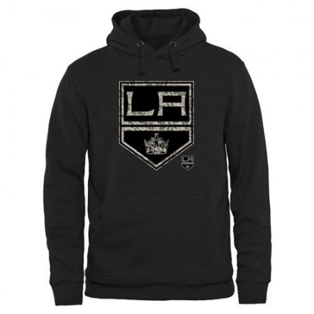 Men's Los Angeles Kings Black Rink Warrior Pullover Hoodie