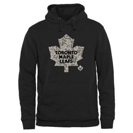 Men's Toronto Maple Leafs Black Rink Warrior Pullover Hoodie