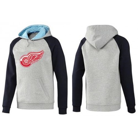 Detroit Red Wings Pullover Hoodie Grey & Blue