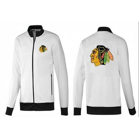 NHL Chicago Blackhawks Zip Jackets White-1