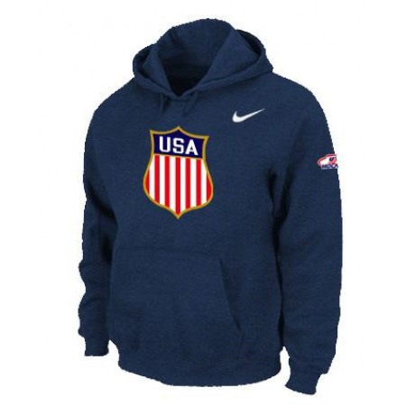 Team USA Hockey Winter Olympics KO Pullover Performance NHL Hoodie Dark Blue