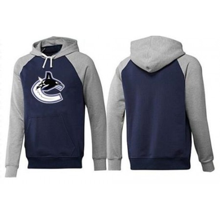 Vancouver Canucks Pullover Hoodie Dark Blue & Grey