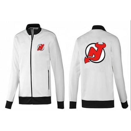 NHL New Jersey Devils Zip Jackets White-1