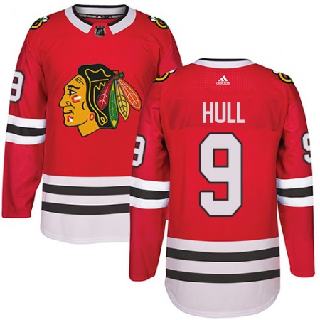 Men's Chicago Blackhawks #9 Bobby Hull Red Throwback CCM Stitched NHL Jersey