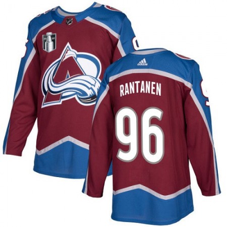 Men's Colorado Avalanche #96 Mikko Rantanen 2022 Burgundy Stanley Cup Final Patch Stitched Jersey