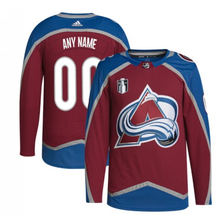 Men's Colorado Avalanche Active Player Custom 2022 Burgundy Stanley Cup Final Patch Stitched Jersey