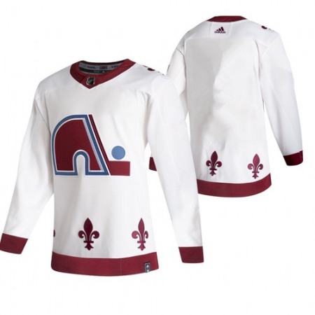 Men's Colorado Avalanche Blank 2020-21 White Reverse Retro Stitched Jersey