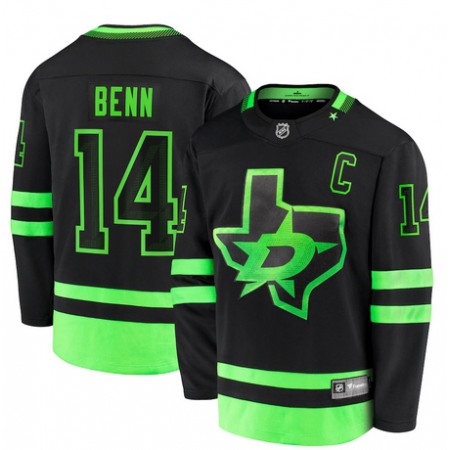 Men's Dallas Stars #14 Jamie Benn Black 2020/21 Alternate Premier Breakaway Stitched Jersey