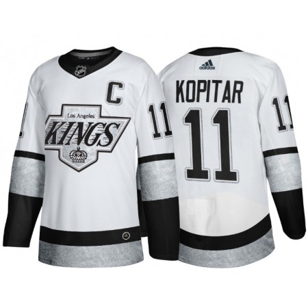 Men's Los Angeles Kings #11 Anze Kopitar White Throwback Stitched Jersey