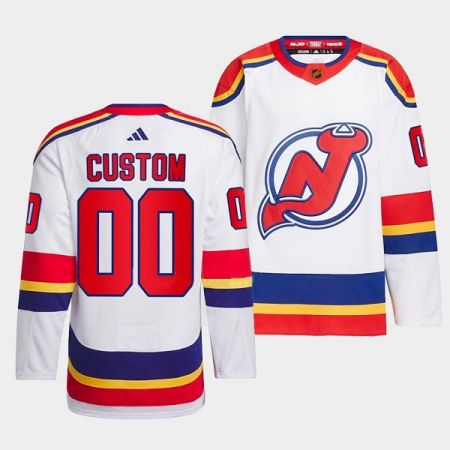 Men's New Jersey Devils Custom White 2022-23 Reverse Retro Stitched Jersey