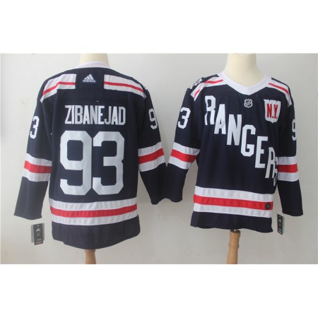 Men's Adidas New York Rangers #93 Mika Zibanejad Navy 2018 Winter Classic Authentic Stitched NHL Jersey