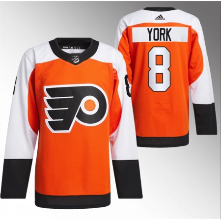 Men's Philadelphia Flyers #8 Cam York 2023/24 Orange Stitched Jersey