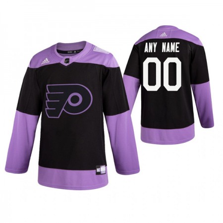 Men's Philadelphia Flyers Adidas Black Hockey Fights Cancer Custom Practice NHL Stitched Jersey