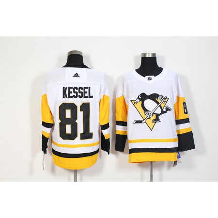 Men's Adidas Pittsburgh Penguins #81 Phil Kessel White Stitched NHL Jersey