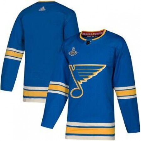 Men's St. Louis Blues Blue 2019 Stanley Cup Champions Stitched NHL Jersey