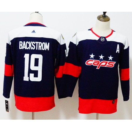 Men's Adidas Washington Capitals #19 Nicklas Backstrom Navy 2018 NHL Stadium Series Authentic Pro Stitched NHL Jersey