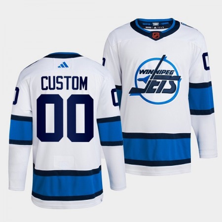 Men's Winnipeg Jets Custom White 2022-23 Reverse Retro Stitched Jersey