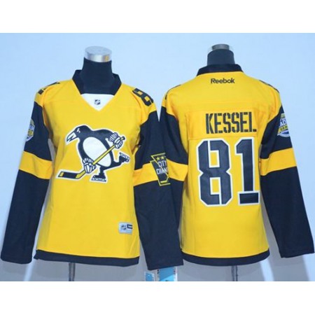 Penguins #81 Phil Kessel Gold 2017 Stadium Series Women's Stitched NHL Jersey