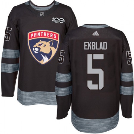 Panthers #5 Aaron Ekblad Black 1917-2017 100th Anniversary Stitched NHL Jersey