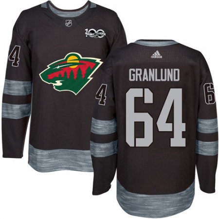 Wild #64 Mikael Granlund Black 1917-2017 100th Anniversary Stitched NHL Jersey