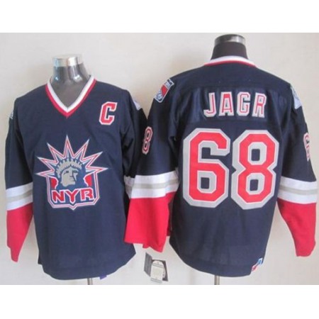 Rangers #68 Jaromir Jagr Navy Blue CCM Statue of Liberty Stitched NHL Jersey