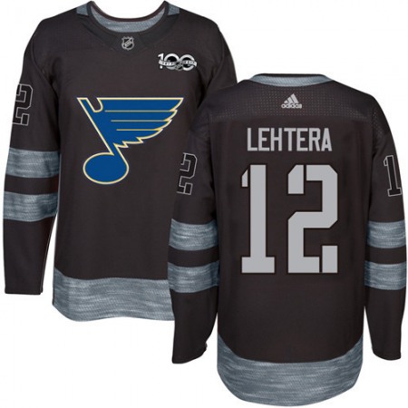 Blues #12 Jori Lehtera Black 1917-2017 100th Anniversary Stitched NHL Jersey